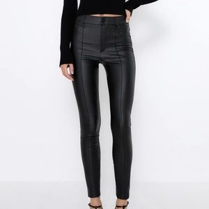 NWT Zara Faux Leather Leggings